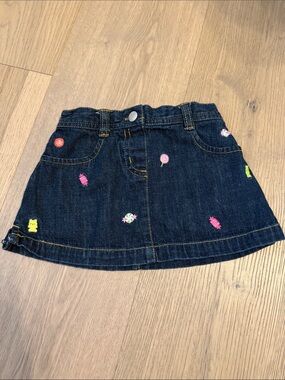 Vintage Gymboree Candy Shoppe Baby Girl's Denim Skirt